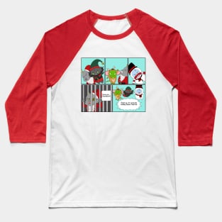 Fun Christmas Comic Finale Baseball T-Shirt